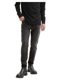 Slim-fit-Jeans Tom Tailor Denim, Herren, Gr. 31, L&auml;nge 32, schwarz (mid stone schwarz schwarz denim), Denim/Jeans, Obermaterial: 70% Baumwolle, 28% Polyester, 2% Elasthan, unifarben, slim fit kn&ouml;chellang, Jeans Slim-fit-Jeans, im Five-Pocket Style