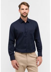 Langarmhemd Eterna "COMFORT FIT", Damen, Gr. 45, Normalgr&ouml;&szlig;en, navy, Twill, 100% Baumwolle, normal, Manschette, Hemden Langarmhemd, NON IRON (b&uuml;gelfrei)