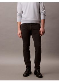 Slim-fit-Jeans Calvin Klein Jeans "JeansSLIM NOS", Herren, Gr. 30, L&auml;nge 32, schwarz (ck essential schwarz), Denim/Jeans, Obermaterial: 98% Baumwolle, 2% Elasthan, unifarben, slim fit lang, Jeans Slim-fit-Jeans, stone washed