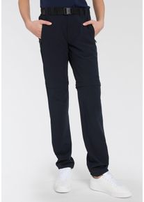 Zip-off-Hose CMP "KID ZIP-OFF-PANT", Jungen, Gr. 128, N-Gr, blau (antracite), Obermaterial: 89% Polyester, 11% Elasthan, Hosen Zip-off-Hose, Elastisch & Atmungsaktiv & Schnell trocknend & f&uuml;r Kinder