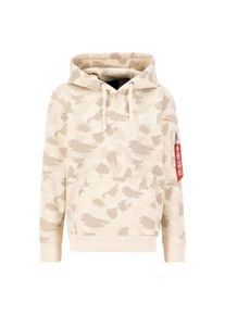 Hoodie Alpha Industries "Backprint Hoodie Camo", Herren, Gr. M, beige (sand camo), Obermaterial: 80% Baumwolle, 20% Polyester, regular fit, Sweatshirts Hoodie