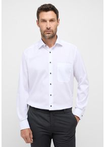 Langarmhemd Eterna "COMFORT FIT", Damen, Gr. 44, verl&auml;ngerte &Auml;rmell&auml;ngen, wei&szlig;, Popeline, 100% cotton, normal, Manschette, Hemden Langarmhemd, NON IRON (b&uuml;gelfrei)
