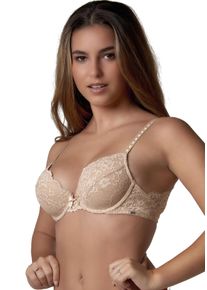 Au&szlig;entr&auml;ger-BH After Eden "MOLLY", Damen, Gr. 85, Cup C, rosa (powder), Spitze, 52% Nylon, 36% Polyamid, 12% Elasthan, gemustert, unifarben, comfort fit, BHs Au&szlig;entr&auml;ger-BH, halbe Schale, mit B&uuml;gel, verstellbare Tr&auml;ger, mit Spitze, mit Schleife