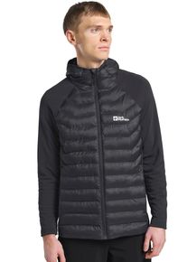 Hybridjacke Jack Wolfskin "ROUTEBURN PRO HYBRID M", Damen, Gr. XL (54/56), schwarz, Obermaterial: 100% Polyester. Futter: 100% Polyester. F&uuml;llung: 100% Polyester, Jacken Hybridjacke