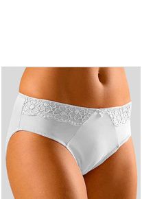 Slip Lascana, Herren, Gr. 56/58, wei&szlig;, Microtouch, Obermaterial: 85% Polyamid, 15% Elasthan, figurbetont, Unterhosen Slip, mit seitlichen Spitzeneins&auml;tzen