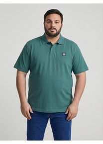 Poloshirt Lerros "Poloshirt mit Waffelstruktur, grosse Gr&ouml;&szlig;en", Herren, Gr. 5XL, soft teal, 100% Baumwolle, ohne Ausschnitt, Shirts Poloshirt