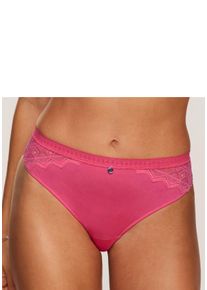 String s.Oliver "Romane", Damen, Gr. 32/34, orange (koralle), Spitze, Obermaterial: 86% Polyamid, 14% Elasthan, Unterhosen String, mit graphischer Spitze in transparenter Optik, Topseller