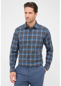 Langarmhemd Eterna "MODERN FIT", Damen, Gr. 46, Normalgr&ouml;&szlig;en, dunkelblau, Twill, 100% Baumwolle, tailliert, Manschette, Hemden Langarmhemd, EASY IRON (b&uuml;gelleicht)