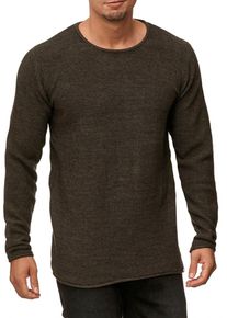 Rundhalspullover INDICODE "Kristian", Herren, Gr. L, gr&uuml;n (army), Strick, Obermaterial: 100% Baumwolle, unifarben, regular fit normal, Rundhals, Pullover Rundhalspullover