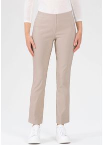 Stretch-Hose Stehmann "INA", Damen, Gr. 46, N-Gr, wei&szlig; (kalk), Web, Obermaterial: 72% Viskose, 25% Polyamid, 3% Elasthan, unifarben, figurbetont kn&ouml;chellang, Hosen Stretch-Hose, mit Stretch