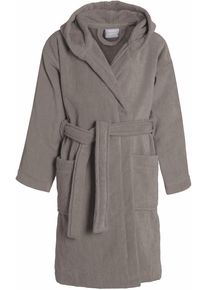 Kinderbademantel Seahorse "Seahorse Pure" Gr. 158, braun (hellbraun), L:97cm, Velours, Hausm&auml;ntel, Kinderbademantel, Langarm, aufgesetzte Taschen