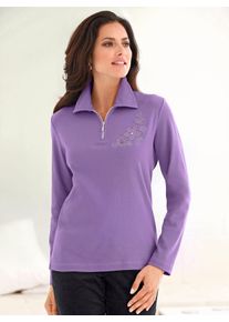 Poloshirt Classic Basics "Poloshirt", Damen, Gr. 38, lila (violett), 100% Baumwolle, unifarben, Shirts Poloshirt