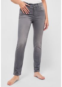 Straight-Jeans Angels "CICI", Damen, Gr. 46, L&auml;nge 28, grau (mid grau used), Denim/Jeans, Obermaterial: 92% Baumwolle, 6% Polyester, 2% Elasthan, slim fit, Jeans Straight-Jeans, Straight-Schnitt, Slim fit Passform, aus Baumwollmischung