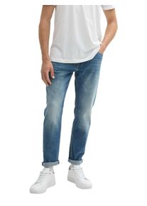 Slim-fit-Jeans Tom Tailor Denim, Herren, Gr. 31, L&auml;nge 34, blau (tinted blau denim), Denim/Jeans, Obermaterial: 70% Baumwolle, 28% Polyester, 2% Elasthan, unifarben, slim fit kn&ouml;chellang, Jeans Slim-fit-Jeans, im Five-Pocket Style