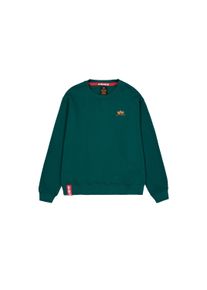 Sweater Alpha Industries "Basic Sweatshirt SL", Herren, Gr. S, gr&uuml;n (force gr&uuml;n), Obermaterial: 80% Baumwolle, 20% Polyester, regular fit, Sweatshirts Sweater