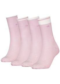 Socken Calvin Klein, Damen, lila, Baumwollmischung, unifarben mit Farbeinsatz, Socken Socken, mit Markenstickerei