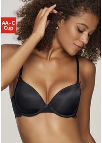 Schalen-BH Nuance, Damen, Gr. 80, Cup B, schwarz, Spitze, Obermaterial: 85% Polyamid, 15% Elasthan, BHs Schalen-BH, im R&uuml;cken aus Spitze, Cups aus Microtouch, Dessous, Topseller