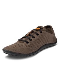 Barfu&szlig;schuh Leguano "GO", Damen, Gr. 36, braun, Textil, Schuhe Barfu&szlig;schuh, mit praktischer Schn&uuml;rung, Freizeitschuh, Halbschuh, Schn&uuml;rschuh