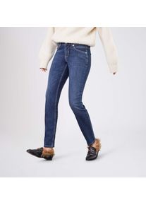 Slim-fit-Jeans MAC, Damen, Gr. 46, L&auml;nge 34, blau (new basic wash), Denim/Jeans, Obermaterial: 98% Baumwolle, 2% Elasthan, slim fit, Jeans Slim-fit-Jeans