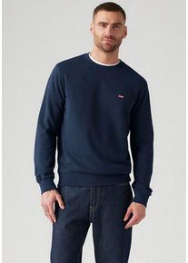 Levi's Sweatshirt LEVI'S "SWEATSHIRT NEW ORIGINAL CREW", Herren, Gr. L, blau (navy), angeraute Sweatware, Obermaterial: 100% Baumwolle, normal normal, Rundhals, Rippb&uuml;ndchen, Sweatshirts Sweatshirt, Innen weich angeraut