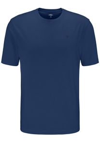 T-Shirt Fynch-Hatton "Fynch-Hatton Basic T-Shirt", Herren, Gr. M (52), blau (dunkelblau), Jersey, Obermaterial: 100% Baumwolle, bestickt, unifarben, normal h&uuml;ftbedeckend, Rundhals, abgerundeter Saum, Shirts T-Shirt, Sommershirt in unifarben, mit Logostickerei