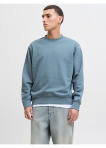 Jack & Jones Sweatshirt JACK & JONES "JJEURBAN EDGE SWEAT CREW NECK NOOS", Herren, Gr. M, stormy weather, angeraute Sweatware, Obermaterial: 70% Baumwolle, 30% Polyester, unifarben, relaxed fit taillenbedeckt, Rundhals, Rippb&uuml;ndchen, Sweatshirts Sweatshirt, mit Rippb&uuml;ndchen