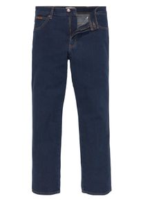 Gerade Jeans Wrangler "Texas", Herren, Gr. 33, L&auml;nge 32, blau (dunkelblau stone), Denim/Jeans, Obermaterial: 100% Baumwolle, Basic, regular fit lang, Jeans Gerade Jeans