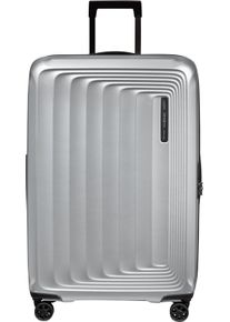 Hartschalen-Trolley Samsonite "NUON, verschiedene Gr&ouml;&szlig;en und Farben", Damen, Gr. B/H/T: 53cm x 81cm x 31cm 125 l, silber (matt silber), Polycarbonat, unifarben, Koffer Hartschalen-Trolley, Hartschalen-Koffer TSA-Zahlenschloss Volumenerweiterung bei S/XL