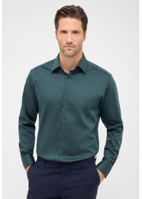 Langarmhemd Eterna "MODERN FIT", Damen, Gr. 42, Normalgr&ouml;&szlig;en, dunkelgr&uuml;n, Satin, 100% Baumwolle, tailliert, Manschette, Hemden Langarmhemd, NON IRON (b&uuml;gelfrei)