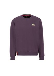 Sweater Alpha Industries "Basic Sweatshirt SL", Herren, Gr. S, lila (plum), Obermaterial: 80% Baumwolle, 20% Polyester, regular fit, Sweatshirts Sweater