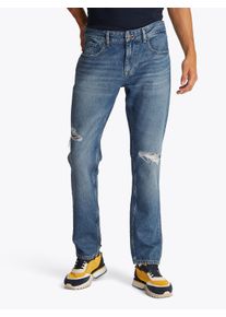 Slim-fit-Jeans Tommy Jeans "Scanton Slim", Herren, Gr. 31, L&auml;nge 32, blau (denim medium), Denim/Jeans, Obermaterial: 82% Baumwolle, 18% Lyocell, slim fit lang, Jeans Slim-fit-Jeans, Slim‑Fit‑Jeans mit mittlerer Leibh&ouml;he, 5‑Pocket‑Design