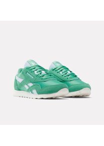 Sneaker Reebok CLASSIC "CLASSIC NYLON", Damen, Gr. 36, upgrade gr&uuml;n, upgrade gr&uuml;n, glass blau, Leder, Synthetik, Textil, Schuhe Sneaker