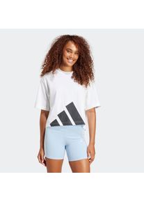 T-Shirt adidas Sportswear "ESSENTIALS BIG LOGO BOYFRIEND", Damen, Gr. L, schwarz-wei&szlig; (wei&szlig;, schwarz), Obermaterial: 100% Baumwolle, normal, Rundhals, Shirts T-Shirt
