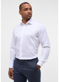 Langarmhemd Eterna "MODERN FIT", Damen, Gr. 46, Normalgr&ouml;&szlig;en, wei&szlig;, Twill, 4% Elasthan, 26% Polyamid, 70% Lyocell, tailliert, Manschette, Hemden Langarmhemd, EASY IRON (b&uuml;gelleicht)