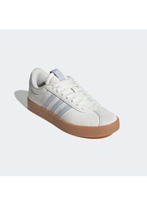 Sneaker adidas Sportswear "VL COURT 3.0", Damen, Gr. 40,5, core wei&szlig;, halo blau, gum 3, Leder, Synthetik, Schuhe Sneaker, inspiriert vom Design des adidas samba, Topseller