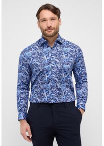 Langarmhemd Eterna "COMFORT FIT", Damen, Gr. 48, Normalgr&ouml;&szlig;en, blau (navy), Twill, 100% Baumwolle, normal, Manschette, Hemden Langarmhemd, NON IRON (b&uuml;gelfrei)