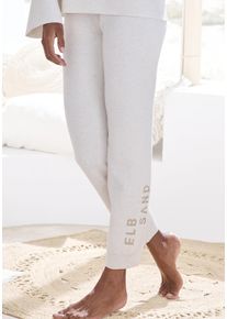Strickhose ELBSAND, Damen, Gr. 44/46, N-Gr, wei&szlig; (wollwei&szlig;), Feinstrick, Obermaterial: 50% Viskose, 28% Polyester, 22% Nylon, meliert, bequem lang, Hosen Strickhose, aus weichem Strick, Loungewear, Topseller