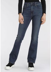Levi's Bootcut-Jeans LEVI'S "725 HIGH RISE BOOTCUT", Damen, Gr. 32, L&auml;nge 32, blau (dunkelblau denim), Denim/Jeans, Obermaterial: 85% Baumwolle, 7% Lyocell, 6% Elastomultiester, 2% Elasthan, bootcut fit lang, Jeans Bootcut-Jeans