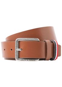 Jack & Jones Lederg&uuml;rtel JACK & JONES "JACESPO BELT NOOS", Herren, Gr. 90, braun (cognac), Leder, unifarben, G&uuml;rtel Lederg&uuml;rtel