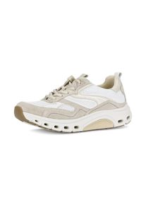 Keilsneaker ROLLINGSOFT, Damen, Gr. 43, wei&szlig;, hellgrau, Glattleder, Textil, Veloursleder, Schuhe Keilsneaker, Freizeitschuh, Halbschuh, Schn&uuml;rschuh mit weichem Schaftrand