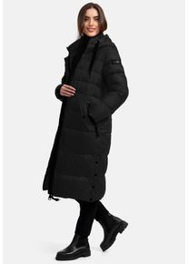 Steppmantel Manisa, Damen, Gr. 46, schwarz, Steppware, Obermaterial: 100% Polyamid. Futter: 100% Polyamid, unifarben, regular fit lang, ohne Ausschnitt, M&auml;ntel Steppmantel, mit Kapuze