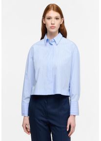 Hemdbluse Eterna "OVERSIZE FIT", Damen, Gr. 44, blau (hellblau), 100% Baumwolle, Blusen Hemdbluse, EASY IRON (b&uuml;gelleicht)