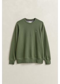 Sweatshirt Gant "REG SHIELD C-NECK SWEAT", Herren, Gr. XXL, dry herb gr&uuml;n, Sweatware, Obermaterial: 87% Baumwolle, 13% Polyester, regular fit h&uuml;ftlang, Rundhals, elastischer Bund, Sweatshirts Sweatshirt, mit Logostickerei auf der Brust