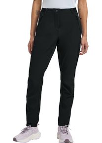 Softshellhose Jack Wolfskin "GEIGELSTEIN SLIM PANTS W", Damen, Gr. 46, Normalgr&ouml;&szlig;en, schwarz, Obermaterial: 91% Polyester, 9% sonstige Fasern, Hosen Softshellhose