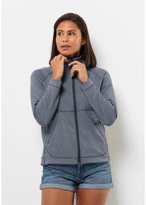 Fleecejacke Jack Wolfskin "FERNWEH JKT W", Damen, Gr. XS (34), blau (night, blau), OBERSTOFF: 97% POLYESTER, 3% ELASTHAN. Futter: 100% POLYESTER, Jacken Fleecejacke
