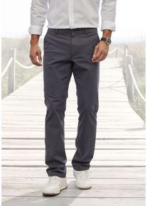 H.I.S. Chinohose H.I.S "regular-fit", Herren, Gr. 34, L&auml;nge 34, grau (anthrazit), Web, Obermaterial: 98% Baumwolle, 2% Elasthan, unifarben, straight fit lang, Hosen Chinohose, lange Hose, aus elastischer Baumwoll-Qualit&auml;t, Topseller