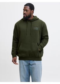 Jack & Jones PlusSize Kapuzensweatshirt "JJECORP LOGO SWEAT HOOD NOOS PLS", Herren, Gr. 3XL, duffel bag detail:small tonal, angeraute Sweatware, Obermaterial: 70% Baumwolle, 30% Polyester, JACK & JONES PLUSSIZE, bedruckt, regular fit normal, Rundhals, Rippb&uuml;ndchen, Sweatshirts Kapuzensweatshirt, Baumwollmischung, regular fit