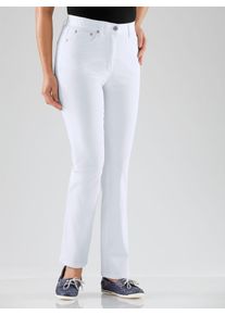 5-Pocket-Jeans Casual Looks, Damen, Gr. 46, Normalgr&ouml;&szlig;en, wei&szlig;, 98% Baumwolle, 2% Elasthan, unifarben, lang, Jeans 5-Pocket-Jeans