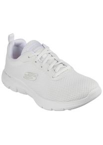 Sneaker Skechers "FLEX APPEAL 4.0 BRILLINAT VIEW", Damen, Gr. 36, wei&szlig; (sanftes wei&szlig;), Synthetik, Textil, Schuhe Sneaker, Freizeitschuh, Halbschuh, Schn&uuml;rschuh mit Air Cooled Memory Foam, Topseller