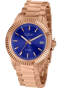 Quarzuhr Jacques Lemans "La Passion", gold (ros&eacute;goldfarben, blau), Armbanduhren, Damen, Quarzuhr, Armbanduhr, Damenuhr, Edelstahlarmband, analog, Datum, Leuchtindex